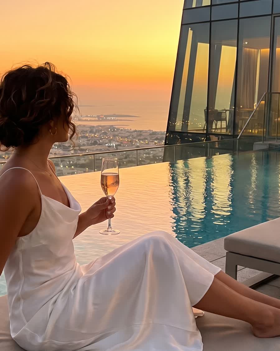 Synthetic luxury lifestyle content scene example